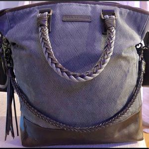 John Varvatos Canvas Leather Weekend Bag